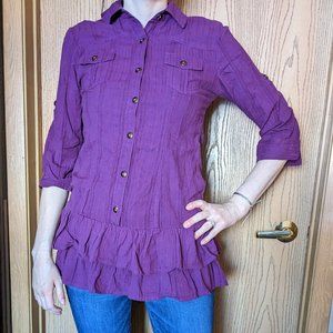 Button-Up Tunic w/ Collar